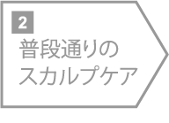 普段通りのスカルプケア