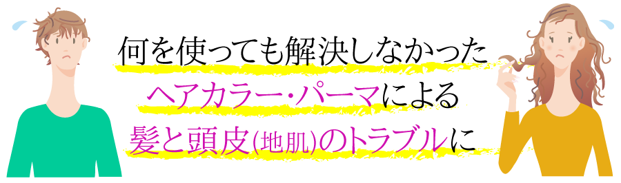 何を使っても解決しなかったヘアカラーによる髪と頭皮（地肌）のトラブルに