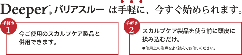 バリアスルーは手軽に始められます！