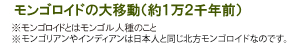 １万２千年前のモンゴロイドの大移動