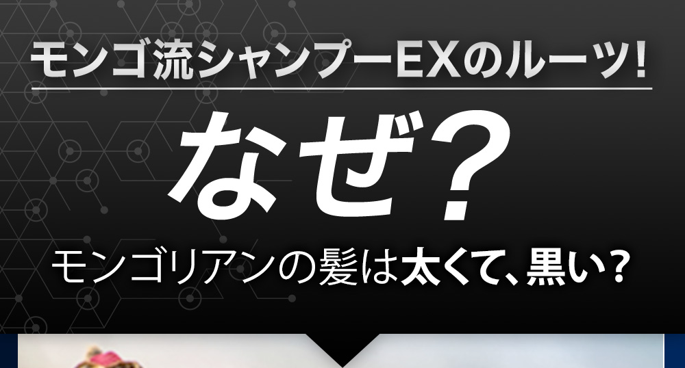 モンゴ流シャンプーEXのルーツ！なぜ？モンゴル人は髪が太くて、黒い？