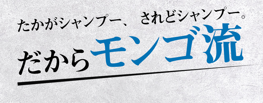 たかがシャンプー、されどシャンプー。だからモンゴ流