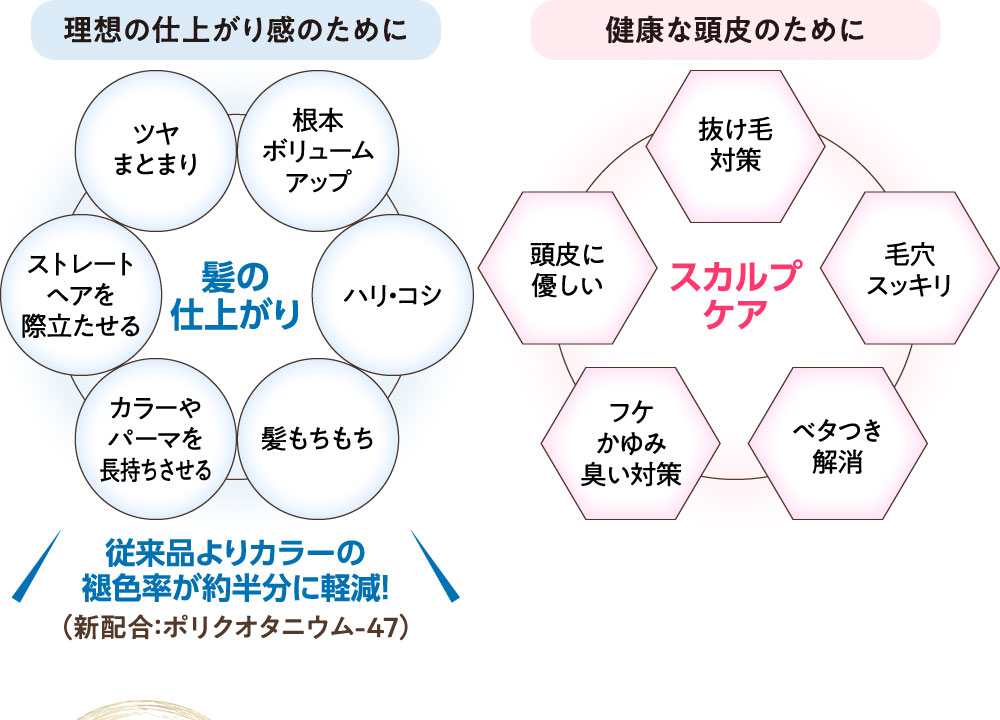 理想の仕上がり感のために　健康な頭皮のために